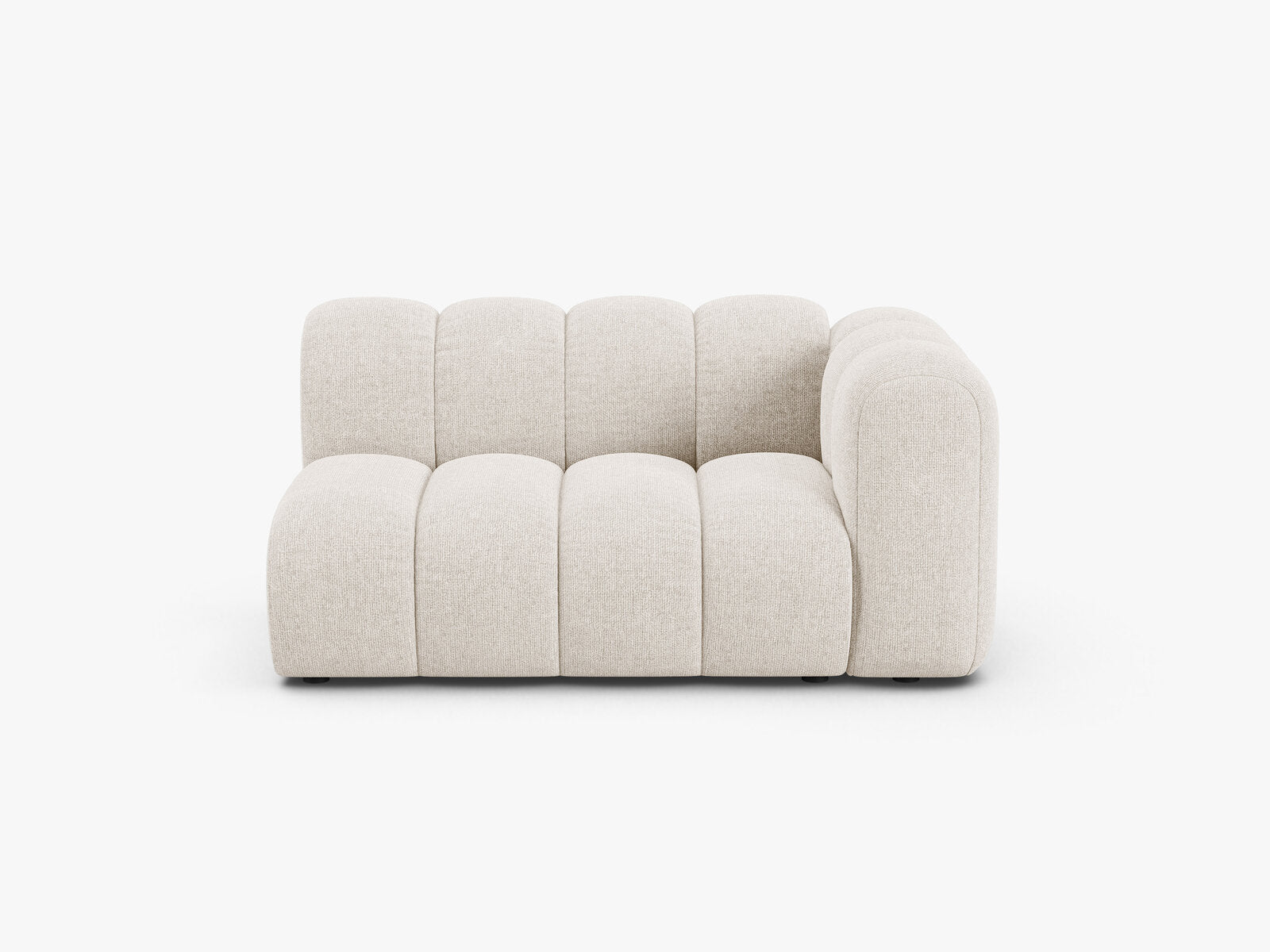 Micadoni Modul Lupine 2-Sitzer Rechts Chenille Eden Helles Beige