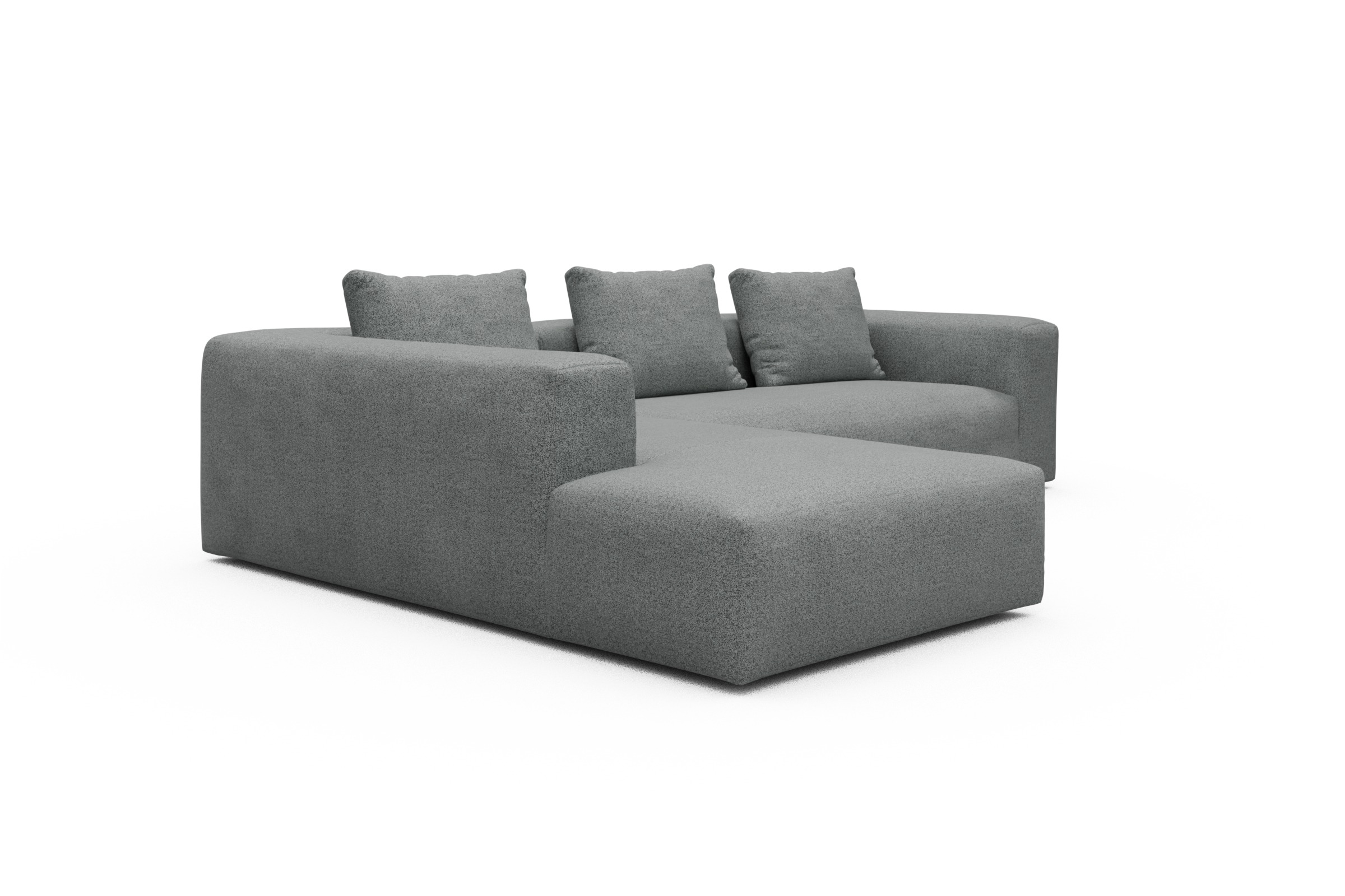 Ecksofa Fred Relax-Ecke links mit 2,5-Sitzer Aivi-Gravet-Grey