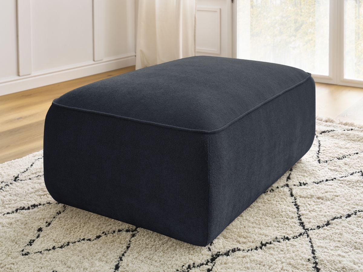 Bobochic Zephyr Pouf Strukturstoff Dunkelblau