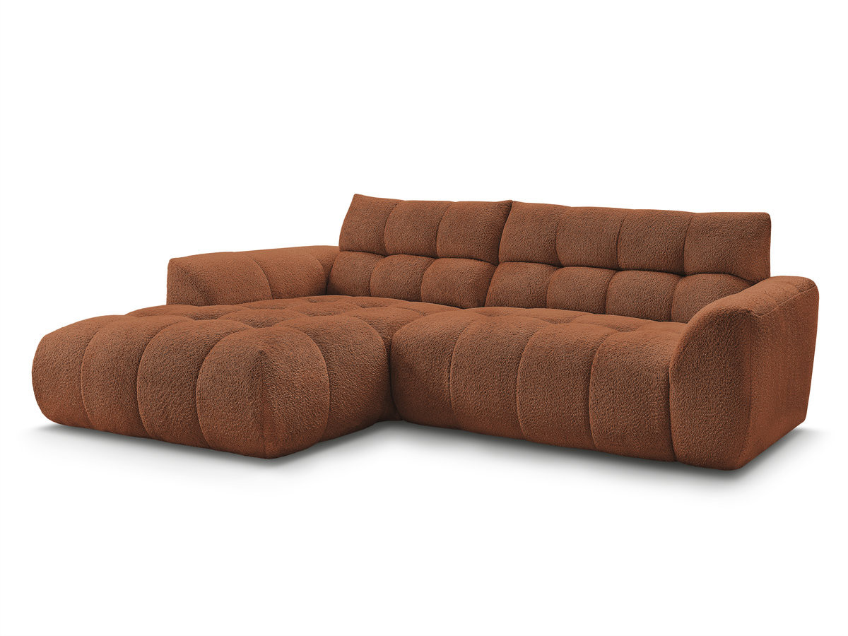 Bobochic Jaya Ecksofa Chenille Orange Ecke links