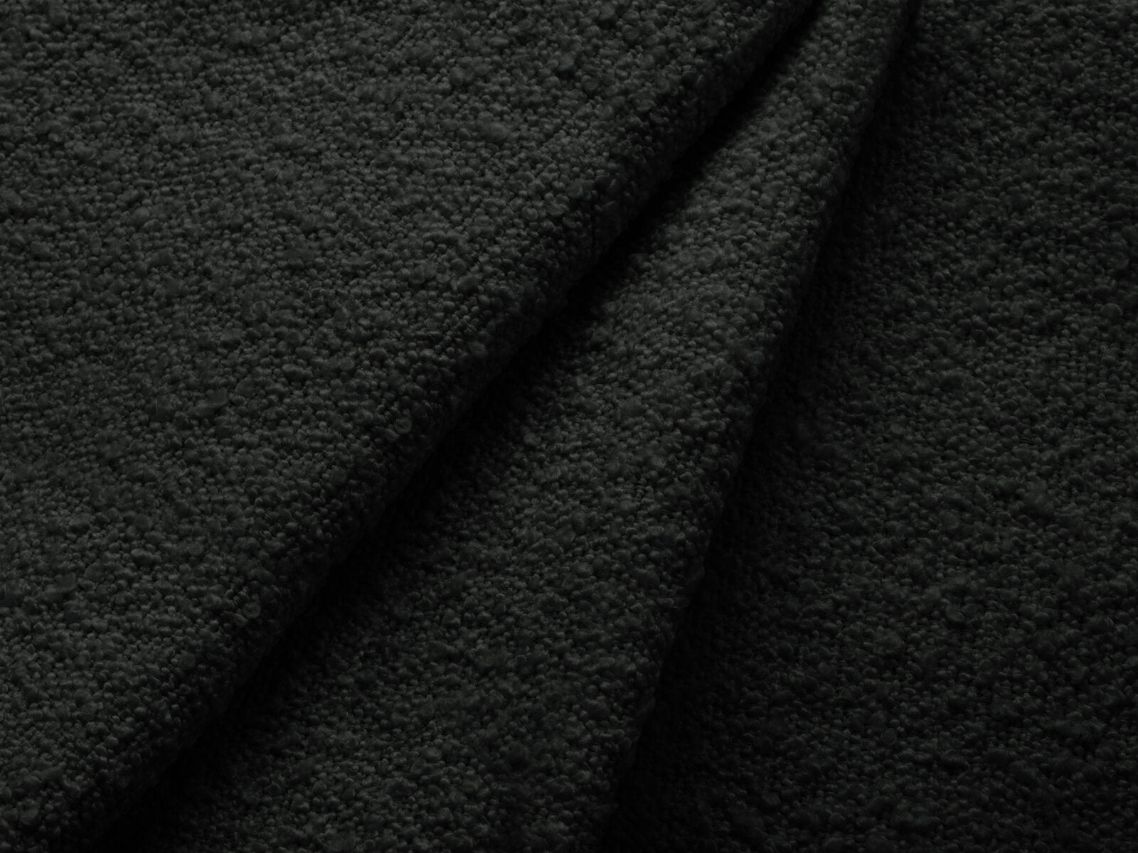 Micadoni Sofa Lupine 2-Sitzer kleine Version Boucle Baloo Schwarz