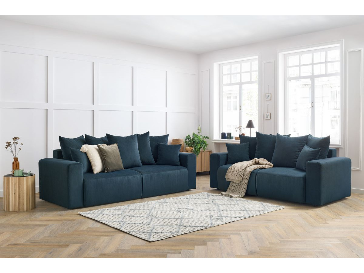 Bobochic Envy Sofa 5-Sitzer Cordsamt Dunkelblau