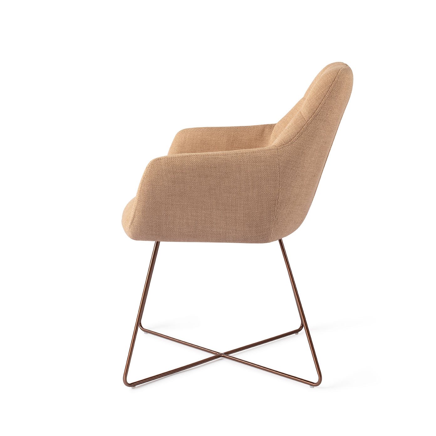 Jesper Home Esszimmerstuhl Noto Toasted-Toffee Cross Rosa
