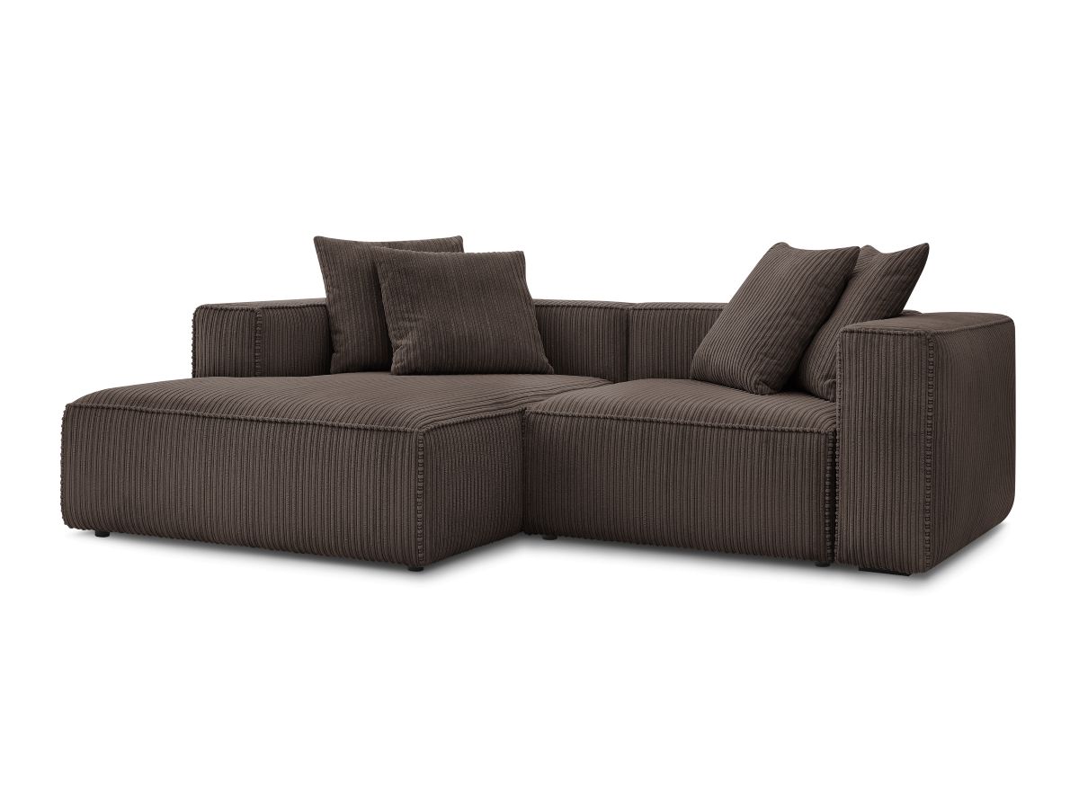 Bobochic Nina Ecksofa Cordsamt Braun Ecke links