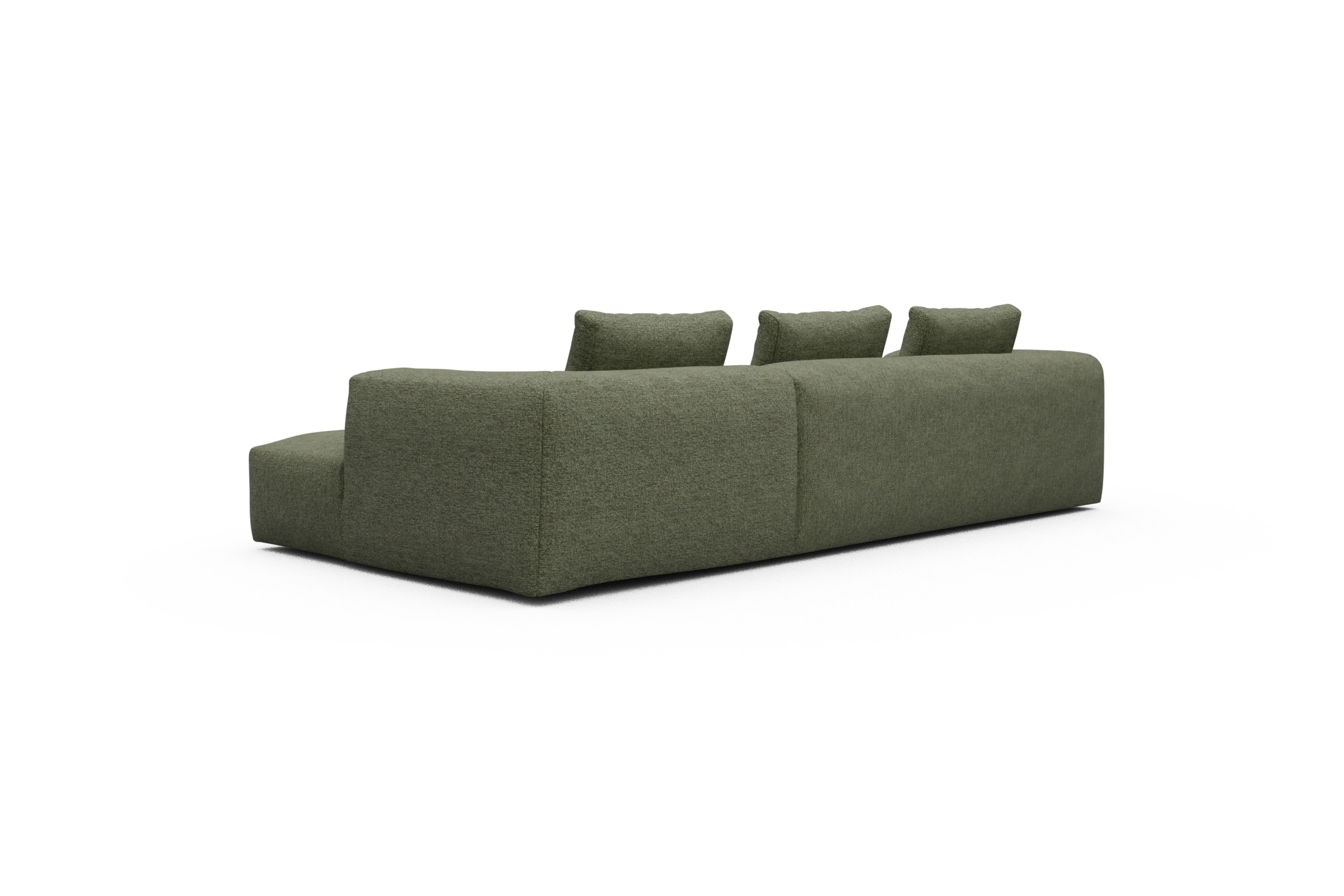 Ecksofa Fred Chaiselongue rechts mit 2,5-Sitzer Carreno-Vivid-Green