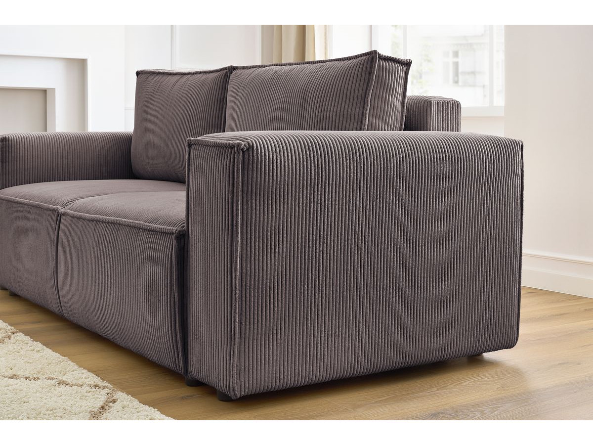 Bobochic Nihad Sofa 2-Sitzer Cordsamt Taupe