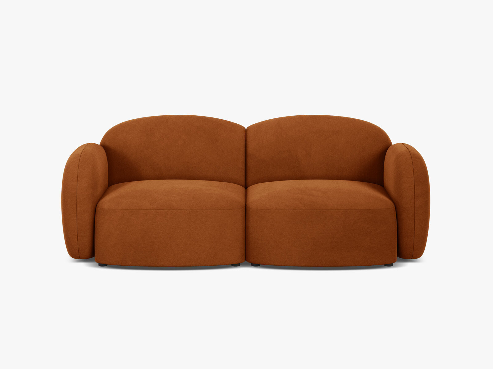 Micadoni Sofa Blair 2-Sitzer Samt Casino Terrakotta