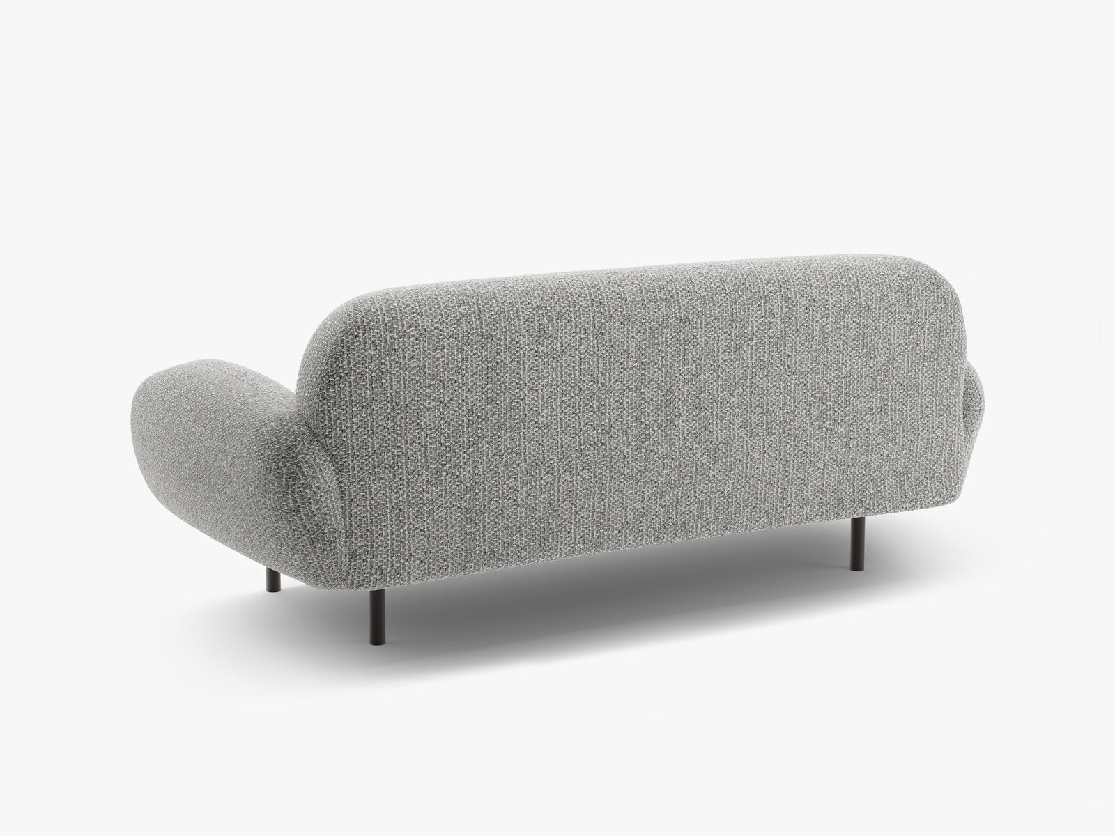 Micadoni Sofa Poppy 2-Sitzer große Version Chenille Silencio Grau
