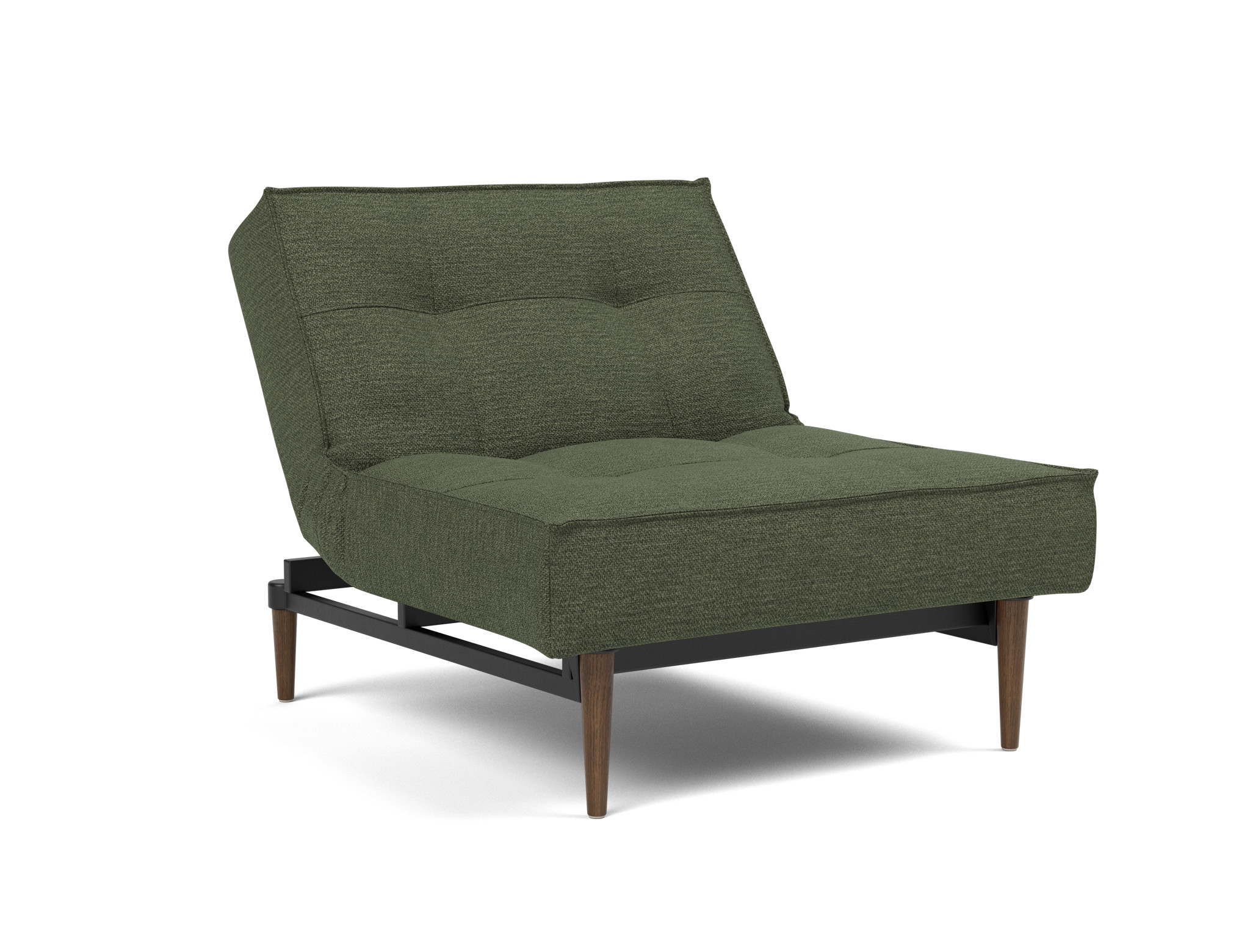 Sessel Splitback Strukturierter Stoff Taura 353-Forest Beine Styletto Eiche dunkel