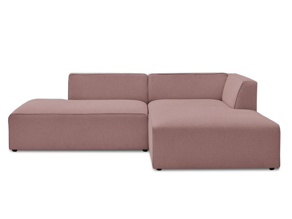 Bobochic Megeve Ecksofa Melange-Stoff Rosa Ecke rechts