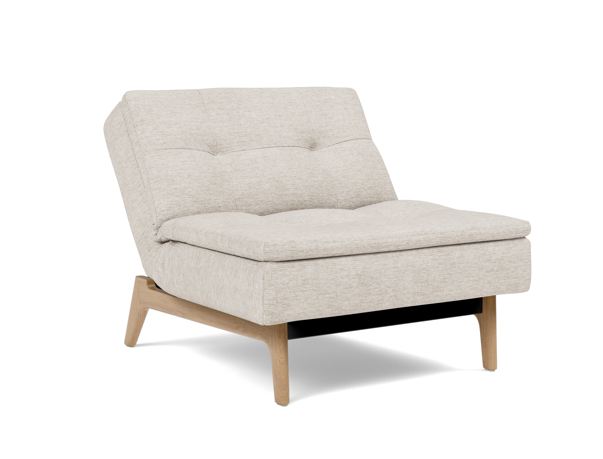 Sessel Dublexo Chenille Yuveno 470-Natural Beine Eiche