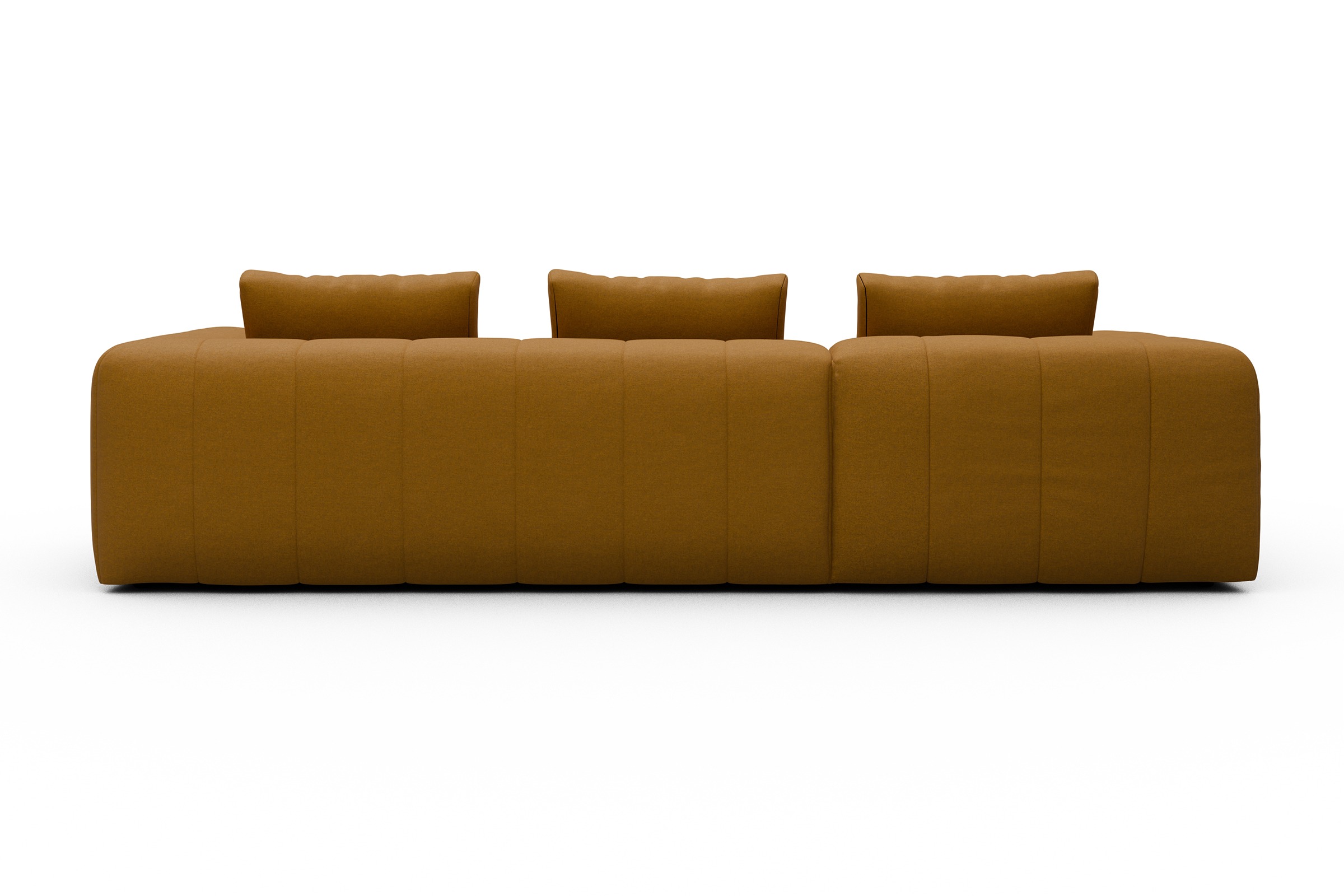 Ecksofa Hugo 2,5-Sitzer Armlehne rechts mit Chaiselongue Satya-Ocre