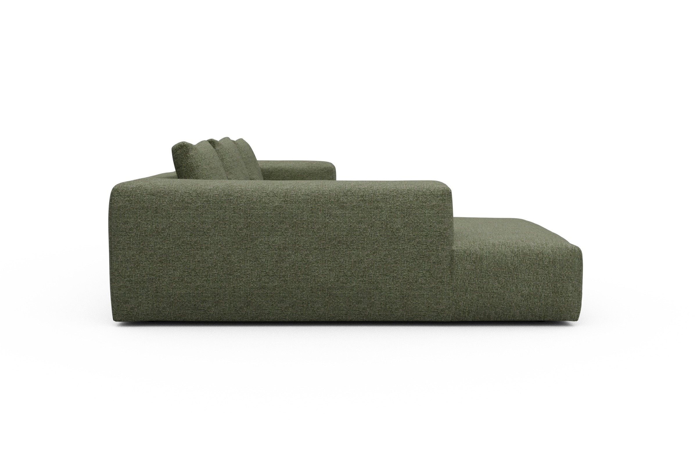 Ecksofa Fred Relax-Ecke links mit 2,5-Sitzer Carreno-Vivid-Green