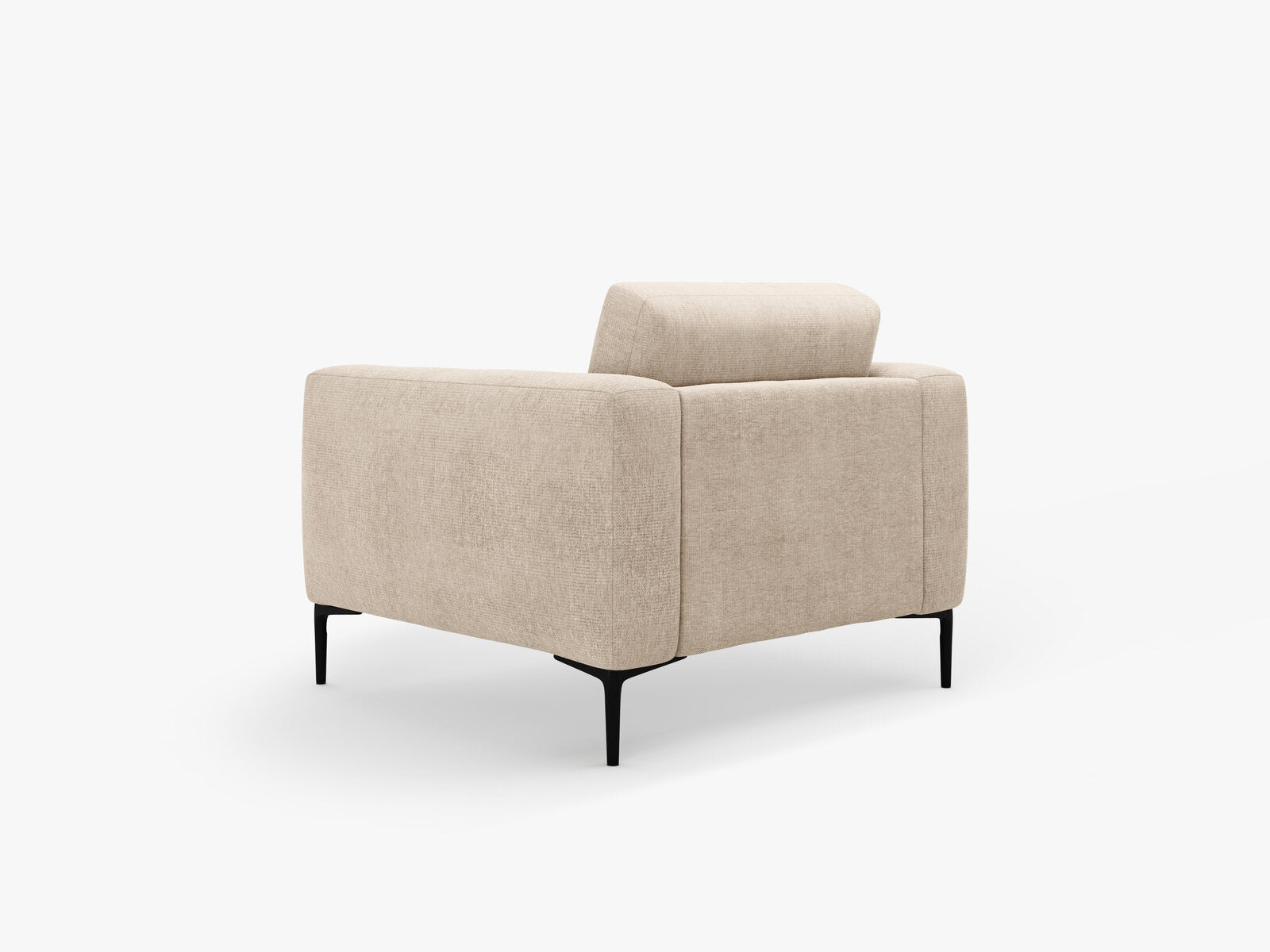 Micadoni Sessel Bemy 1-Sitzer Strukturierter Stoff Sand