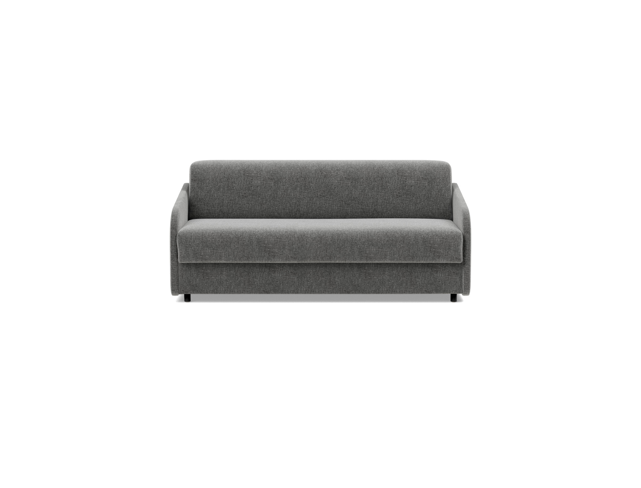 Schlafsofa Eivor mit Taschenfederkernmatratze 140 Strukturierter Stoff Twist 563-Charcoal