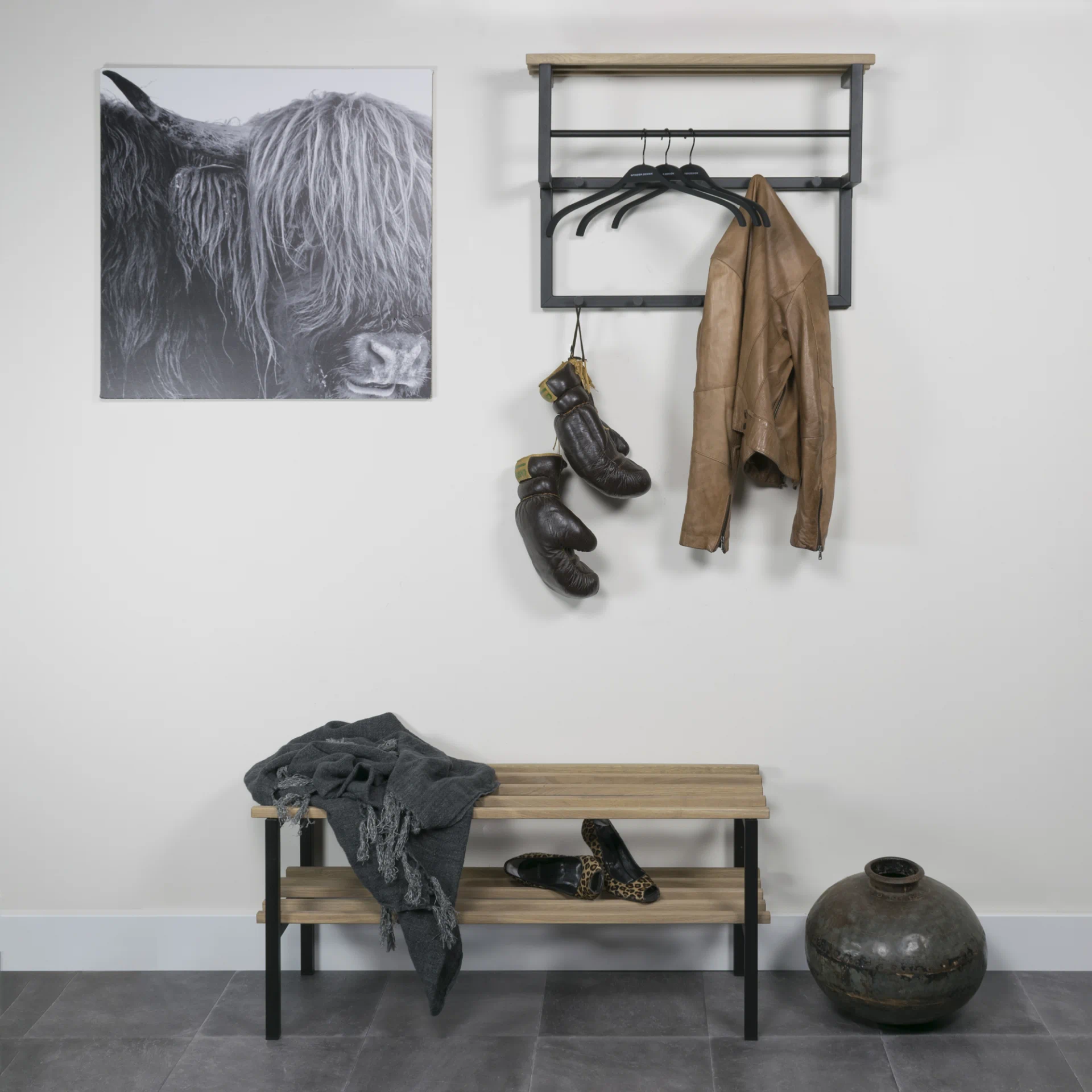 Spinder Design RIZZOLI XS Wandgarderobe - Schwarz
