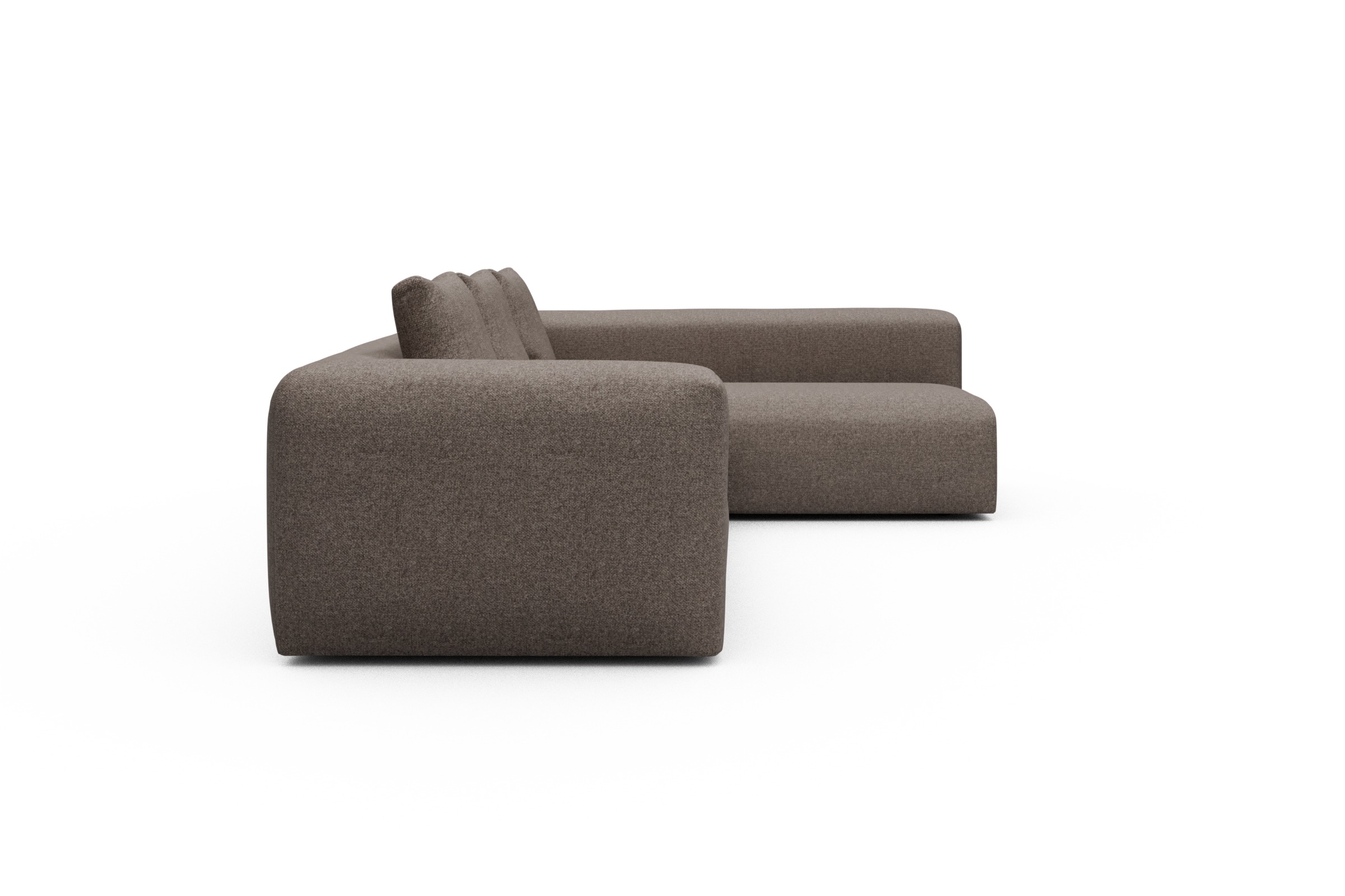 Ecksofa Fred 2x 2,5-Sitzer rechts offen Sama-Stone