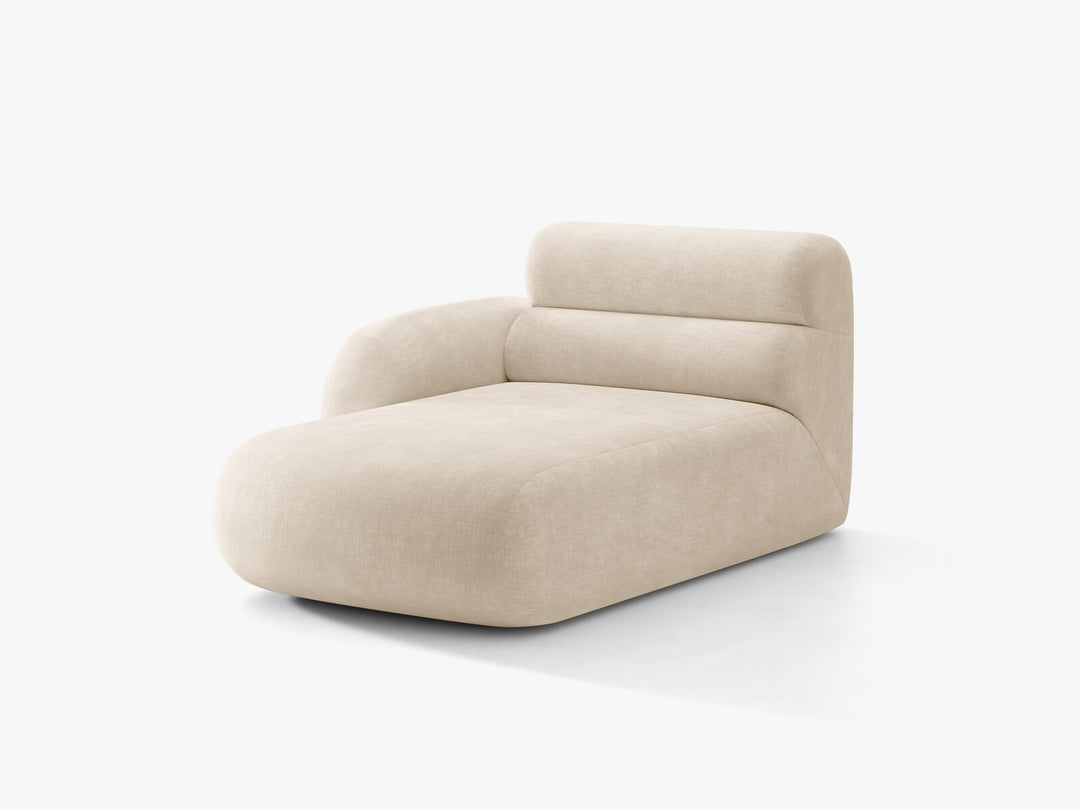 Micadoni Neo Chaiselongue Links Chenille Golden Helles Beige