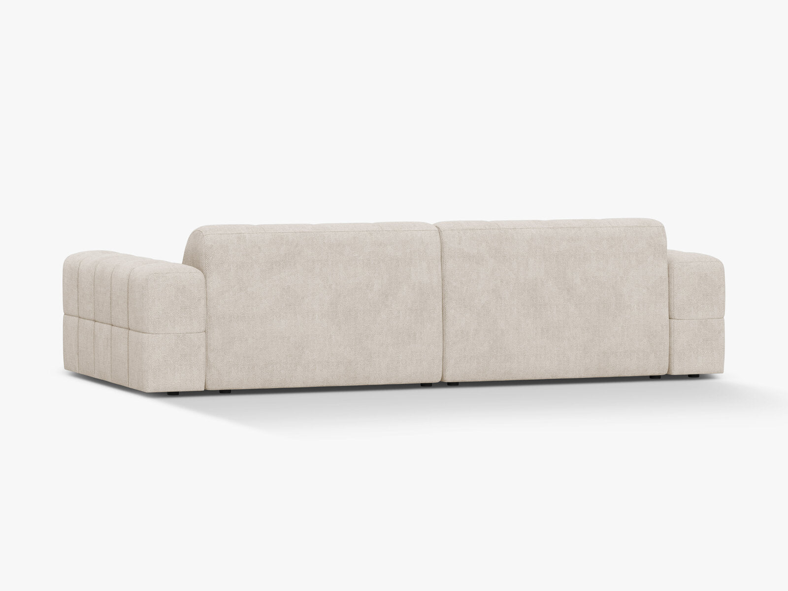 Micadoni Sofa Jennifer 4-Sitzer Chenille Eden Helles Beige