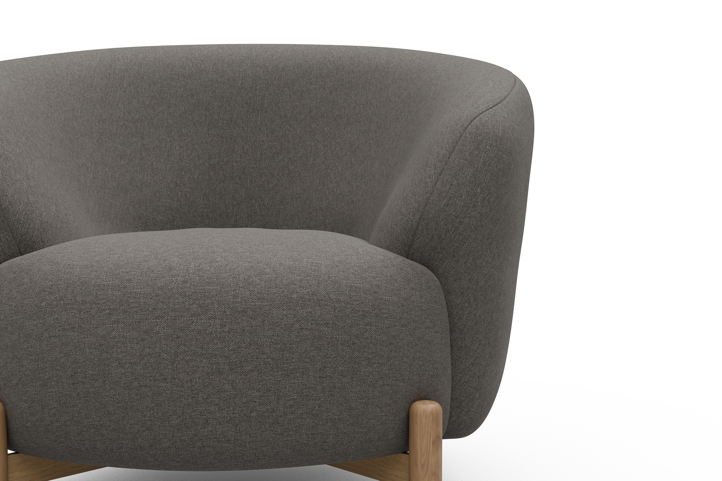 Sessel Ronda Holzbeine Eiche Natur Satya-Taupe