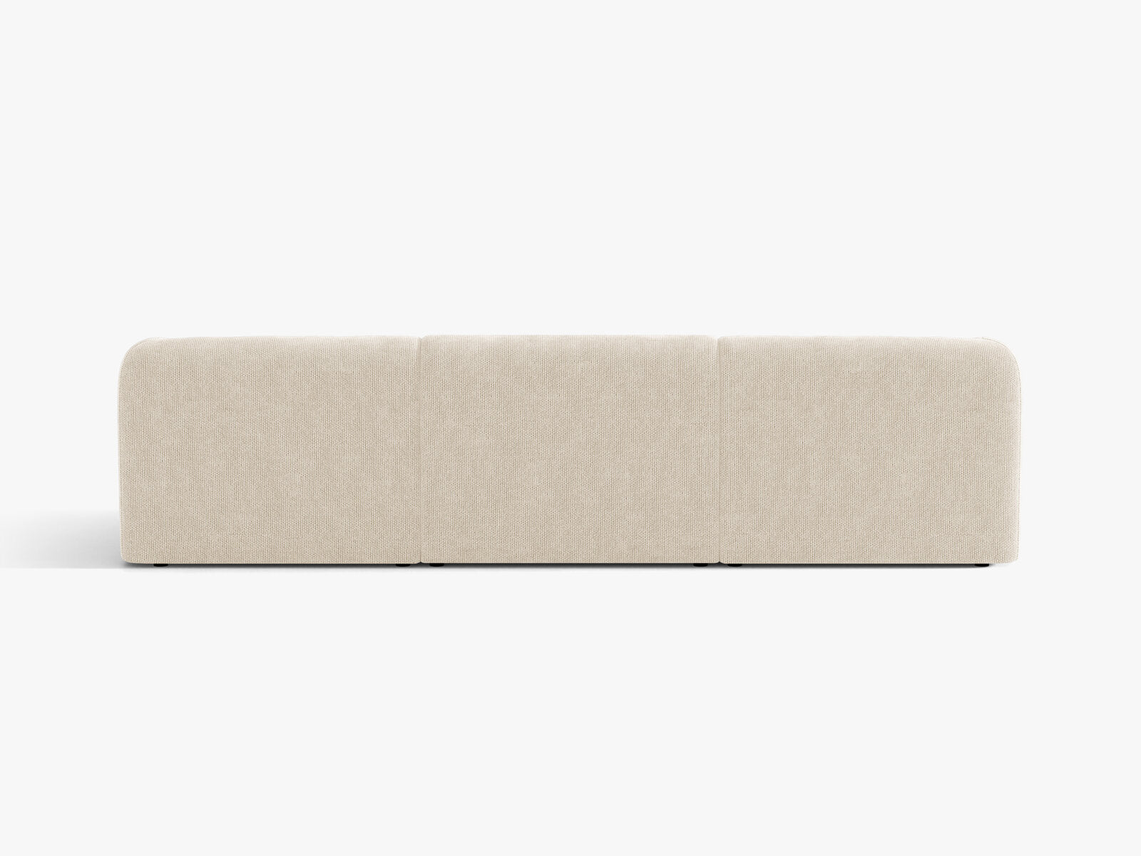 Micadoni Sofa Miley 3-Sitzer Chenille Eden Elfenbein