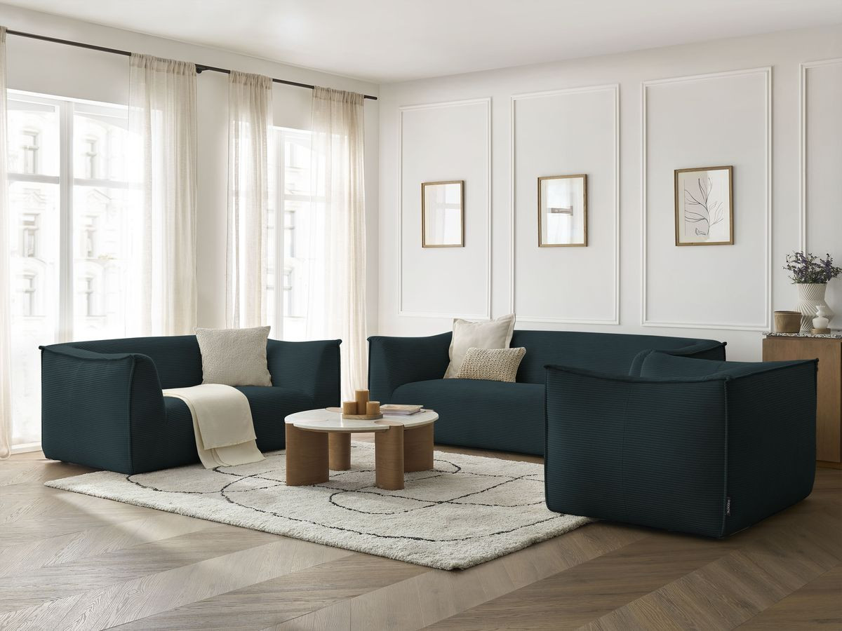 Bobochic Giorgia Sofa 5-Sitzer 534 × 100 cm Cordsamt Dunkelblau