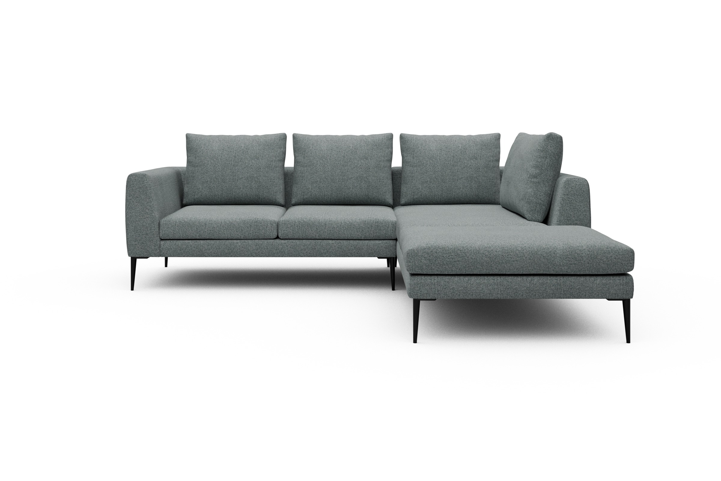 Skandi Home Ecksofa Paul Relax-Ecke rechts mit 2-Sitzer Casone-Light-Mixed-Green moebelfaktor
