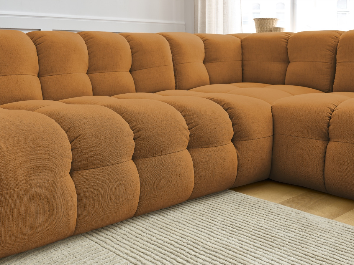 Bobochic Cloud Ecksofa 268 × 184 cm Stoff Gelb