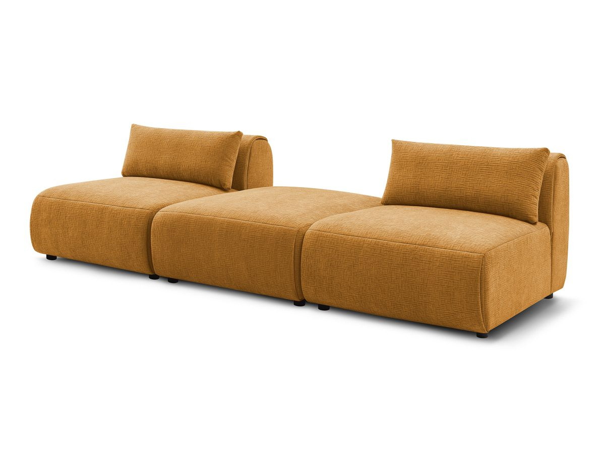 Bobochic Jeanne Sofa 3-Sitzer Strukturstoff Gelb