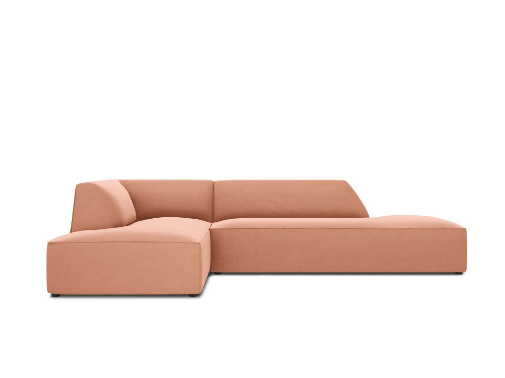 Cosmopolitan Design Ecksofa Siena 4-Sitzer offen Samt Salvador Rosa Links