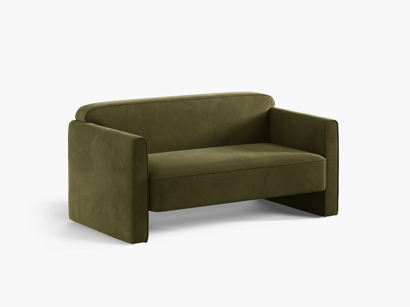 Micadoni Sofa Abby 2-Sitzer Samt Salvador Grün