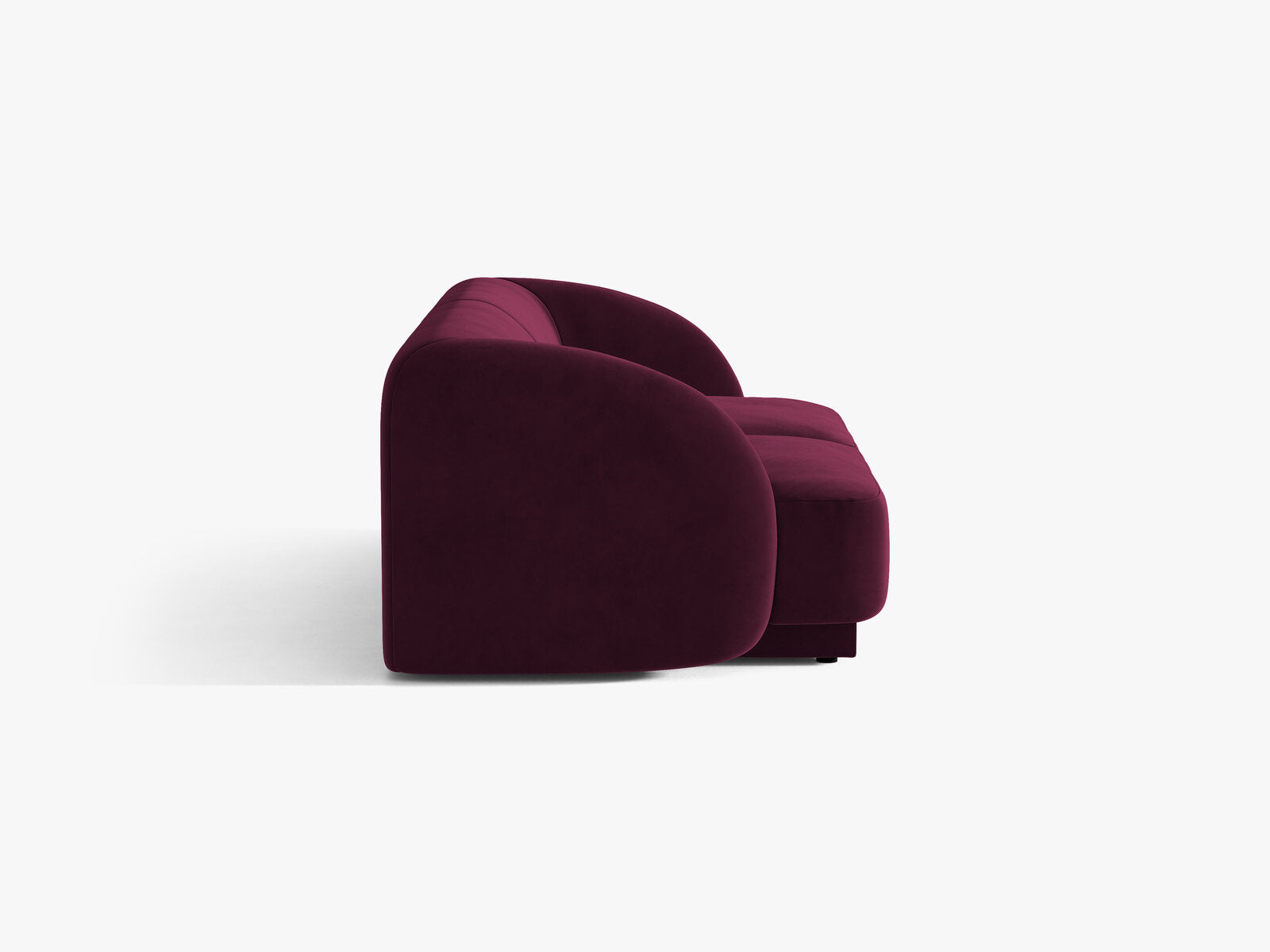Micadoni Sofa Miley 2-Sitzer Samt Venus Burgunder