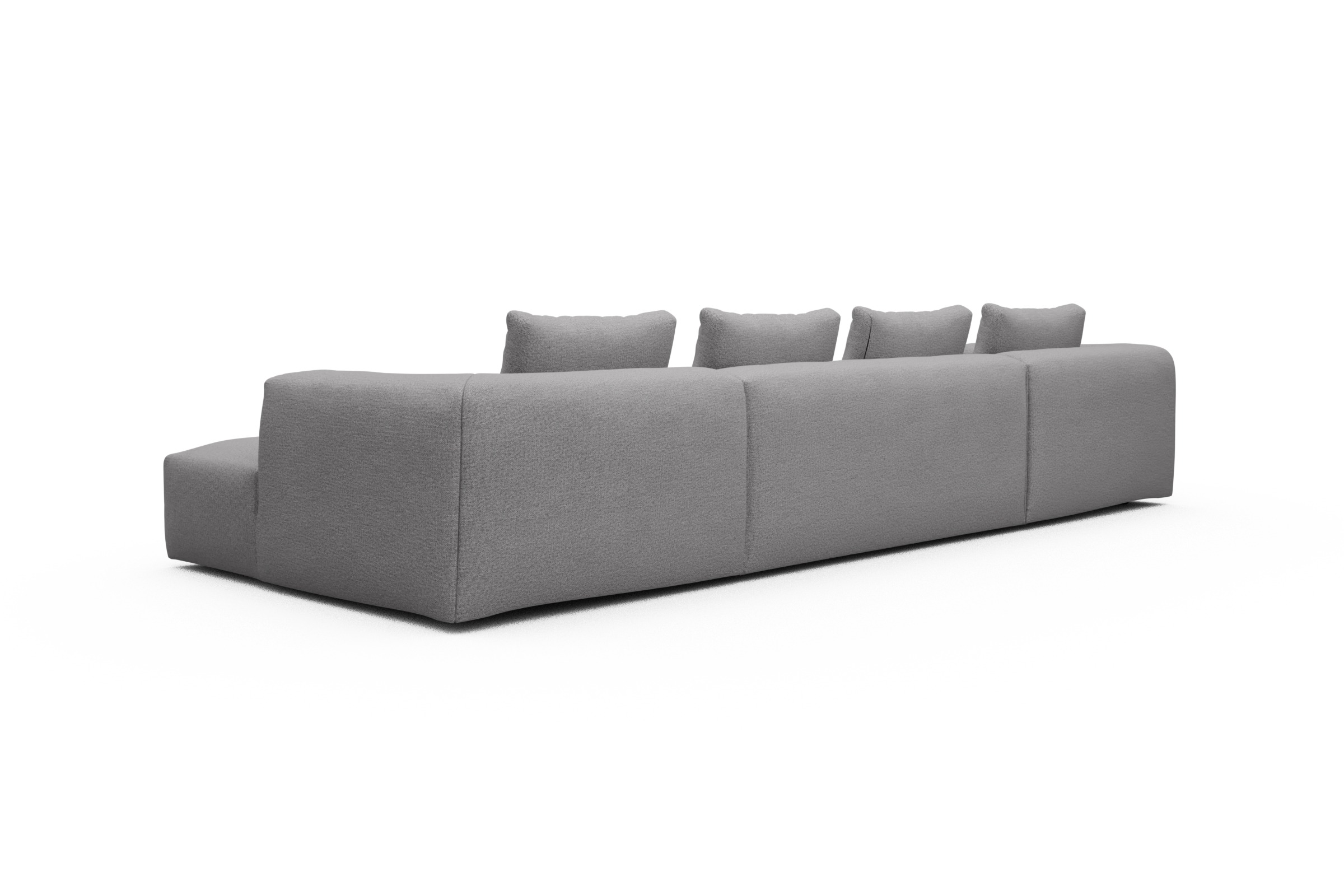 Wohnlandschaft Fred mit 2-Sitzer und Chaiselongue beidseitig Sama-Grey