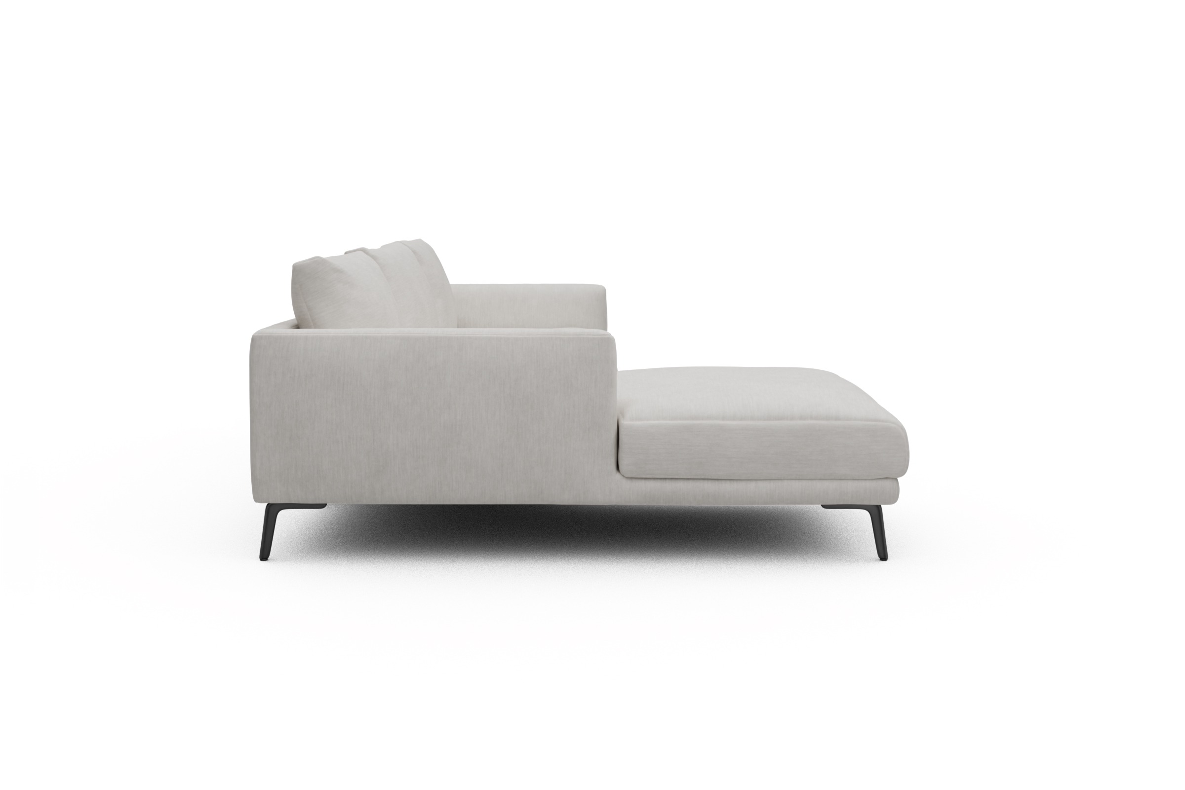 Ecksofa Karl Chaiselongue links mit 2,5-Sitzer Vivus-Dusty-Off-White
