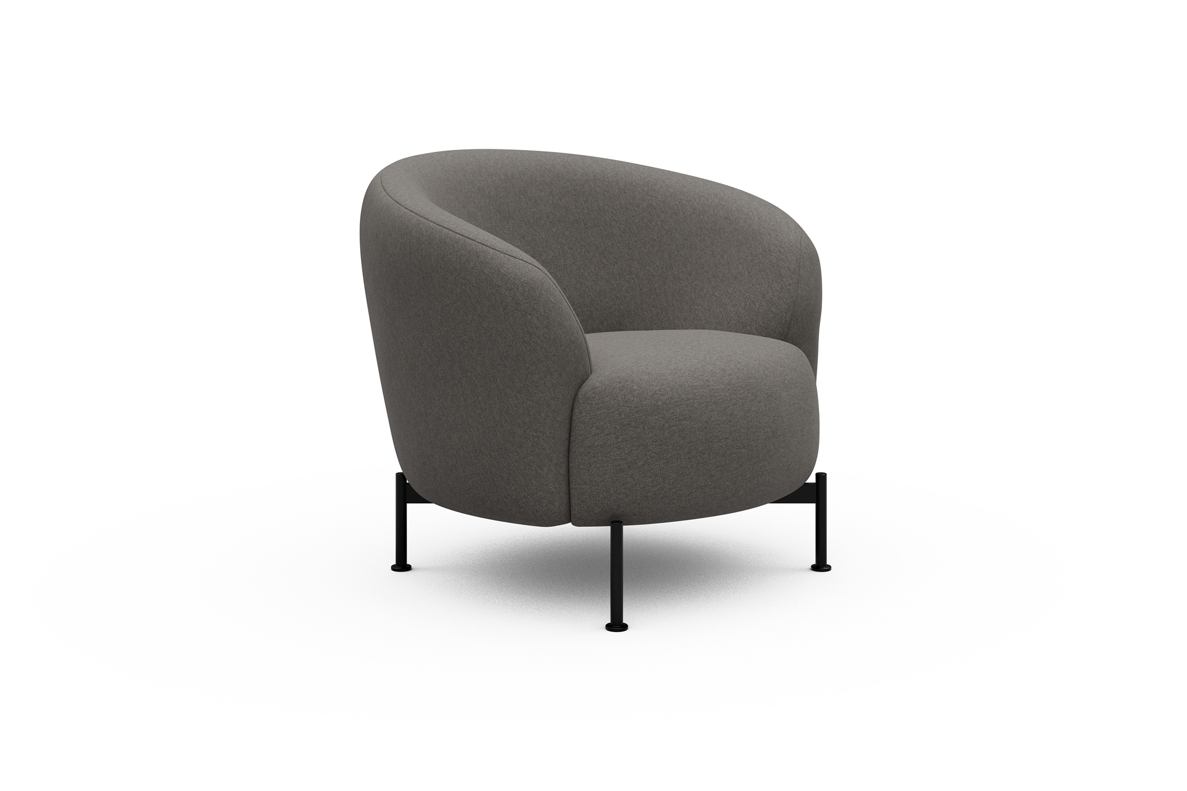 Sessel Ronda X-Metallgestell Schwarz Satya-Taupe