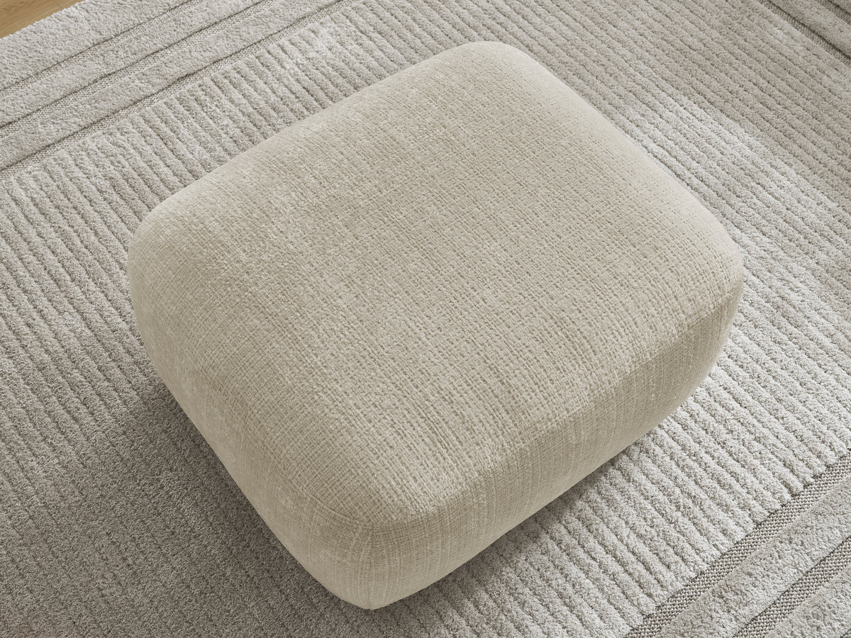 Bobochic Denise Pouf Strukturstoff Beige