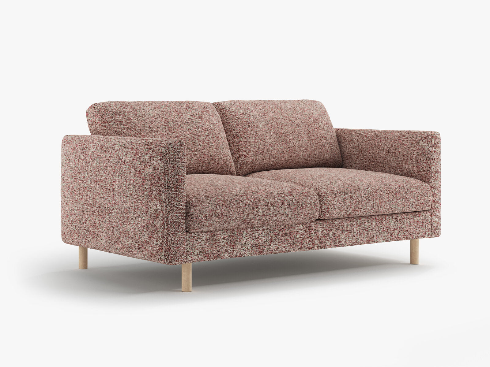Micadoni Sofa Eden 2-Sitzer Strukturierter Stoff Rosa Melange