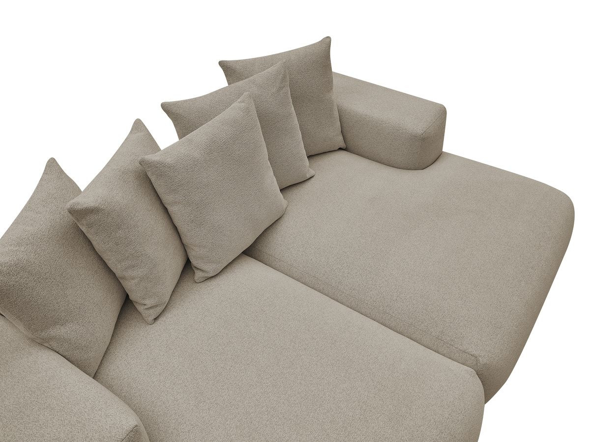 Bobochic Voltaire Sofa 4-Sitzer 248 × 170 cm Melange-Stoff Taupe