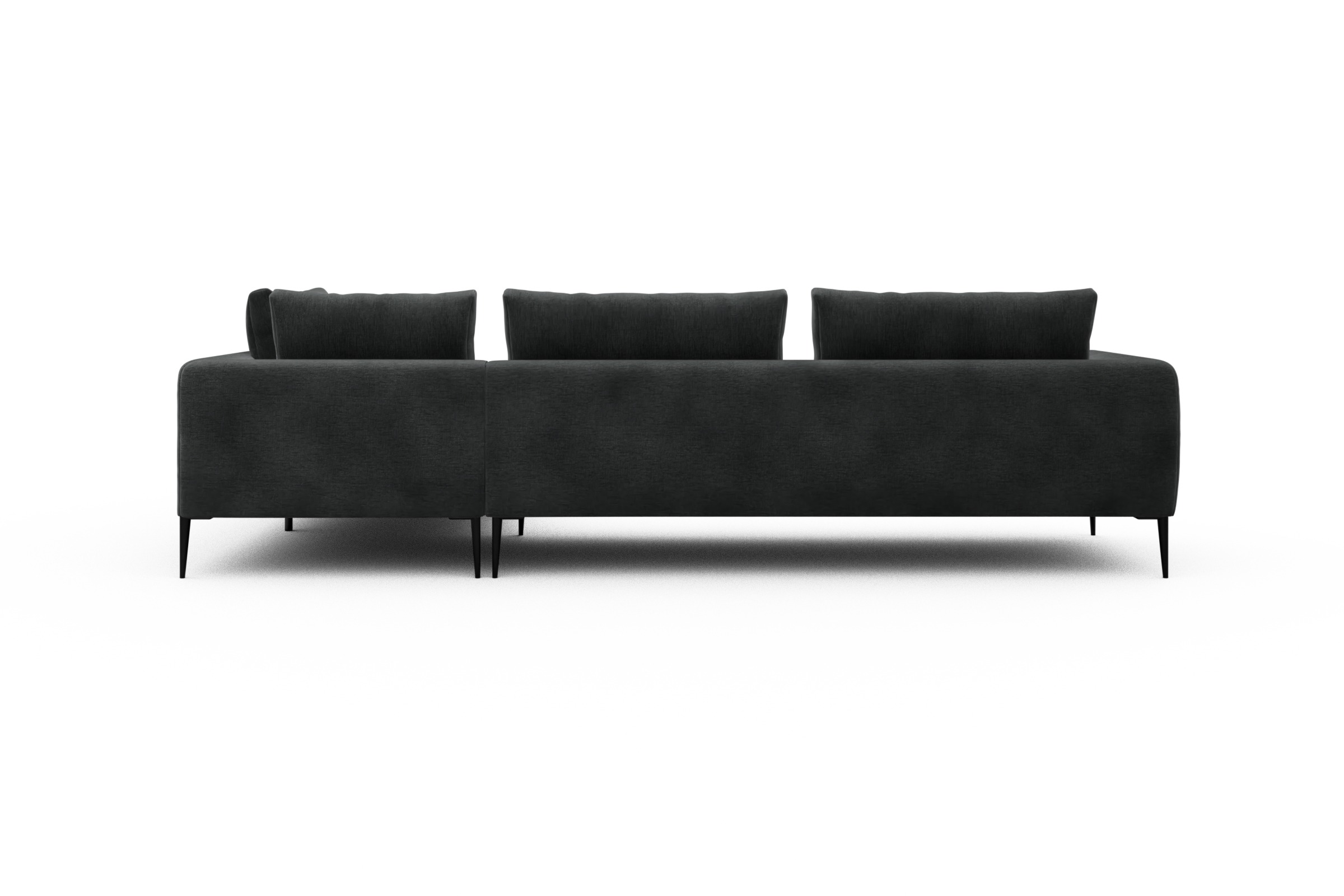 Ecksofa Paul Relax-Ecke links mit 3-Sitzer Smooth-Deep-Warm-Grey