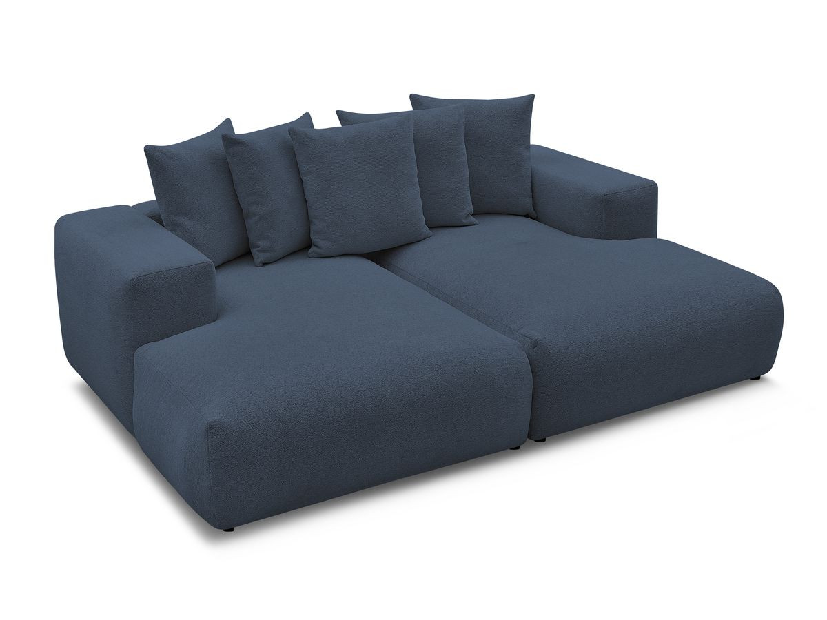 Bobochic Voltaire Sofa 4-Sitzer 248 × 170 cm Melange-Stoff Dunkelblau