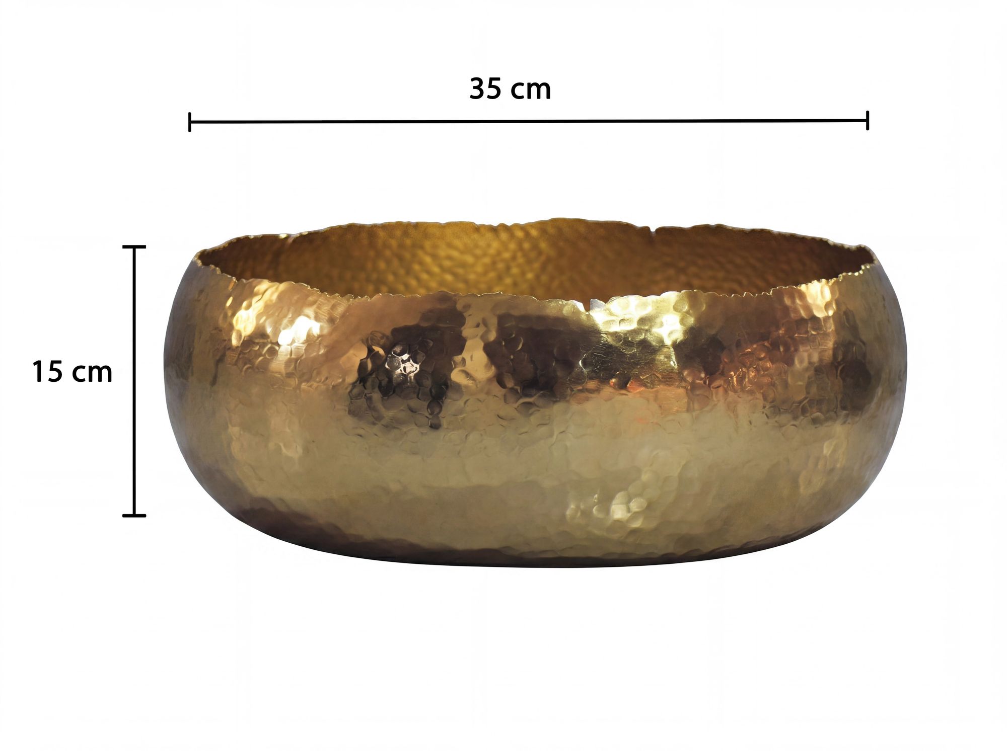 Dekoschale Svelgen Aluminium Gold Ø 35 cm