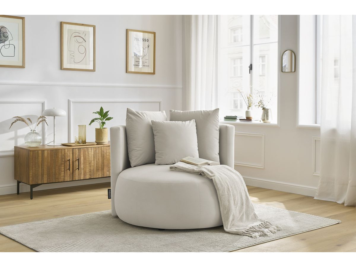 Bobochic Cesar Sessel Samt Beige