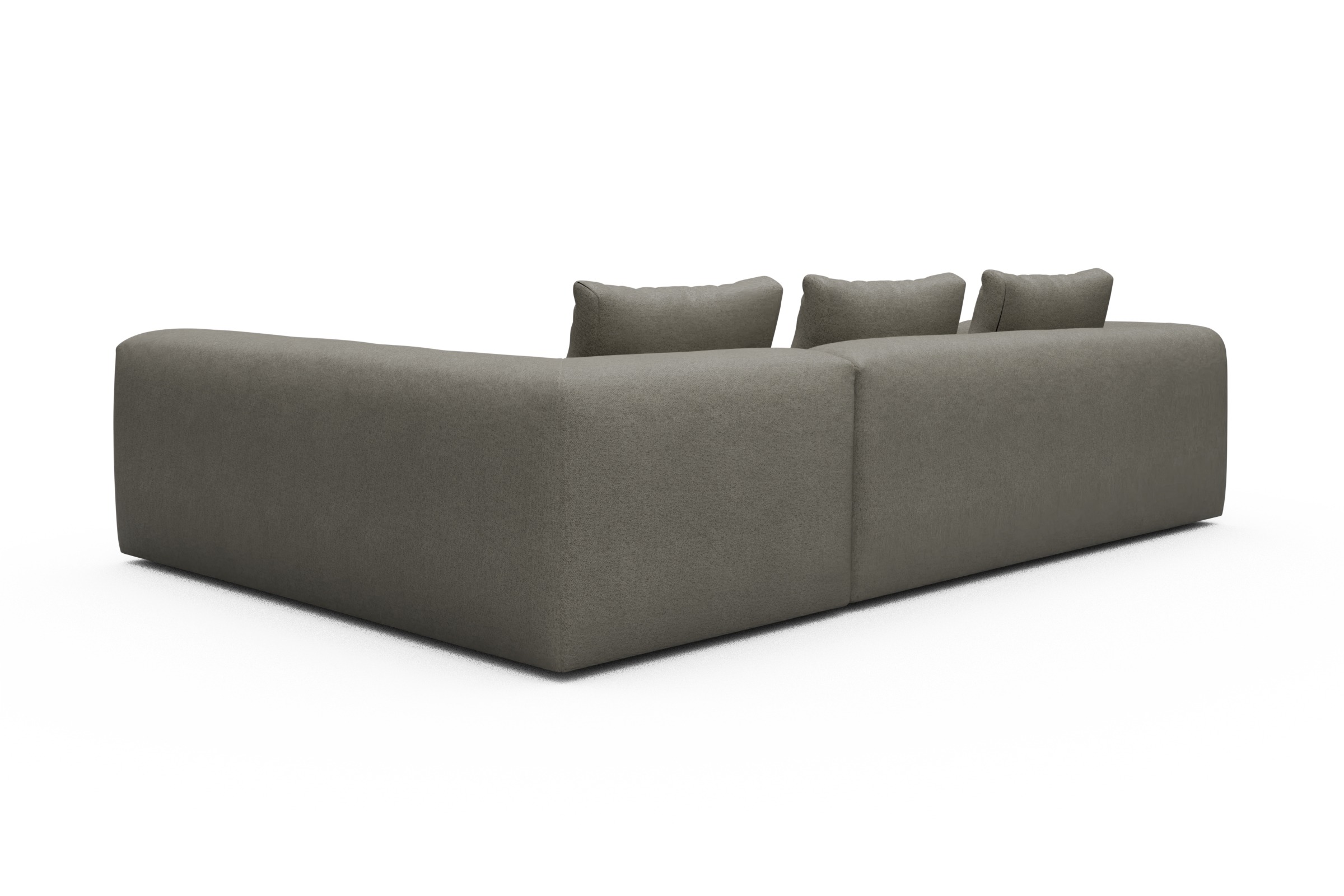 Ecksofa Fred 2x 2,5-Sitzer rechts offen Denari-Warm-Grey