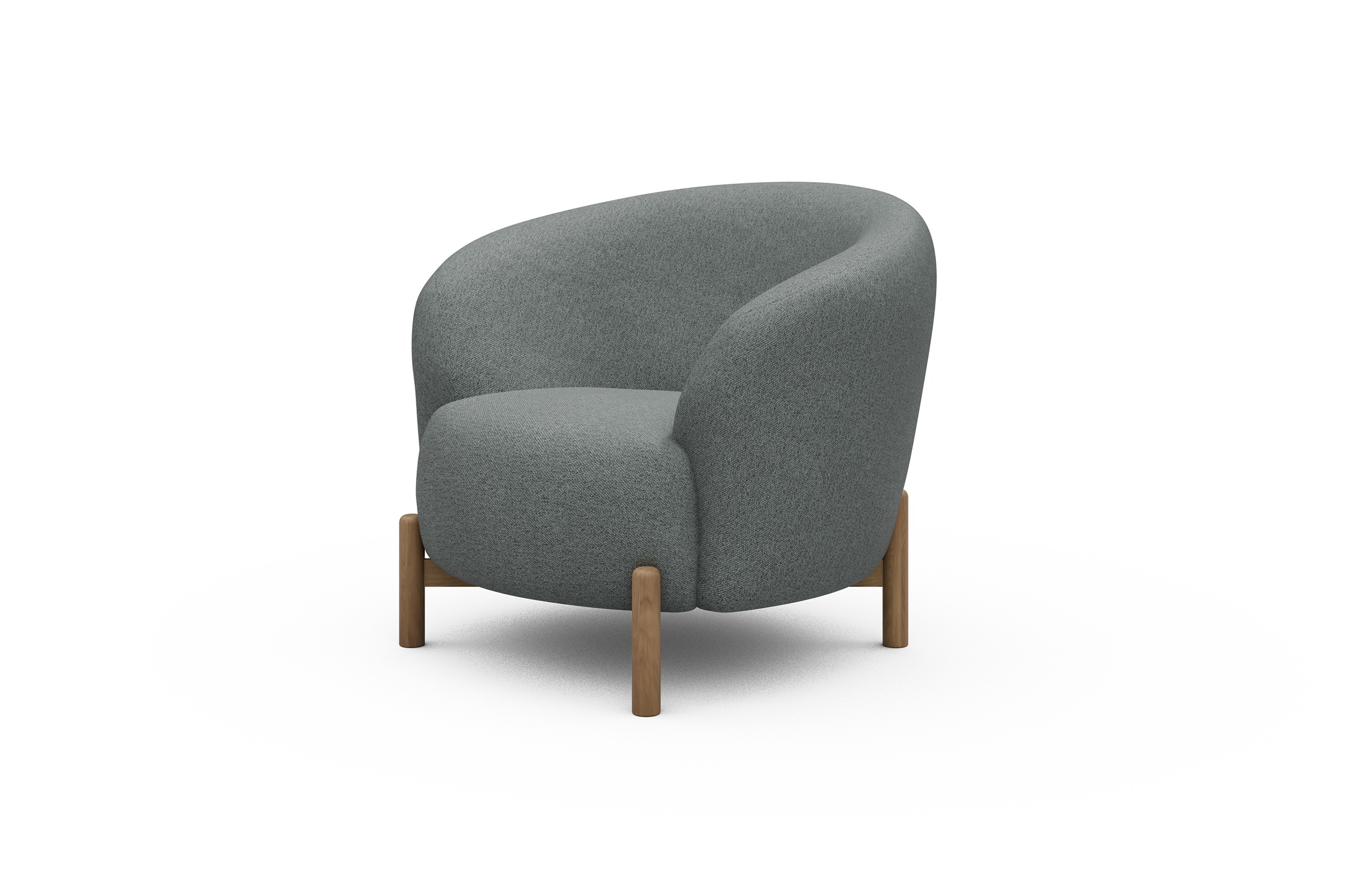 Sessel Ronda Holzbeine Eiche Natur Denari-Soft-Grey