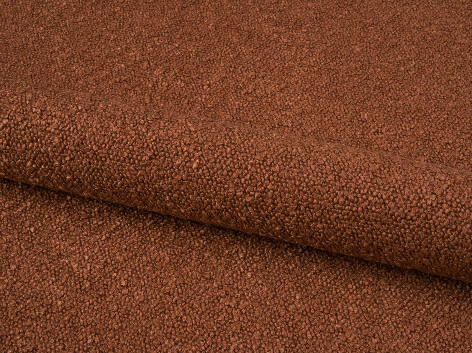 Micadoni Ecksofa Jodie 3-Sitzer Rechts Boucle Baloo Terrakotta