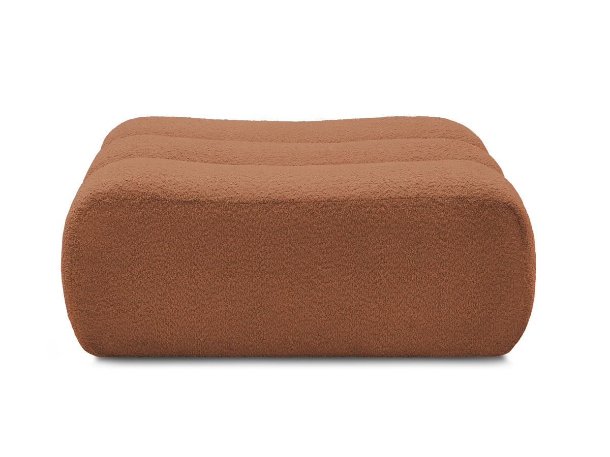 Bobochic Azra Pouf Bouclé-Stoff Orange
