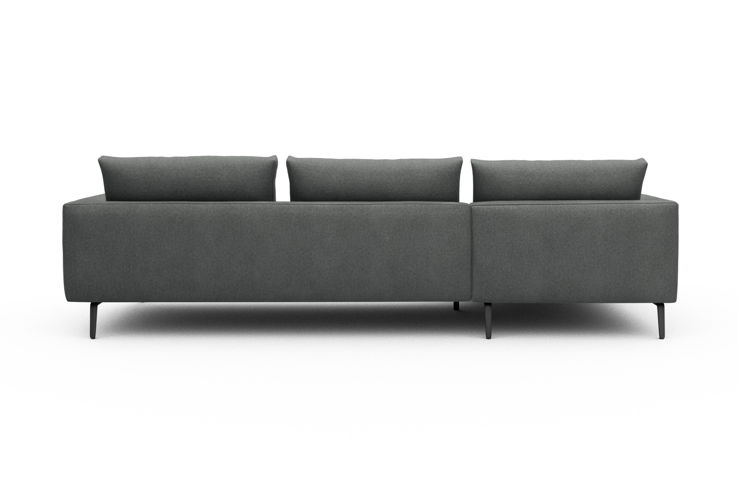 Ecksofa Karl Chaiselongue links mit 2,5-Sitzer Satya-Steel