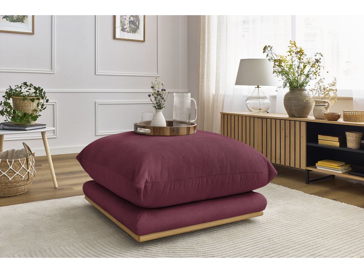 Bobochic Ernest Pouf Stoff Rot