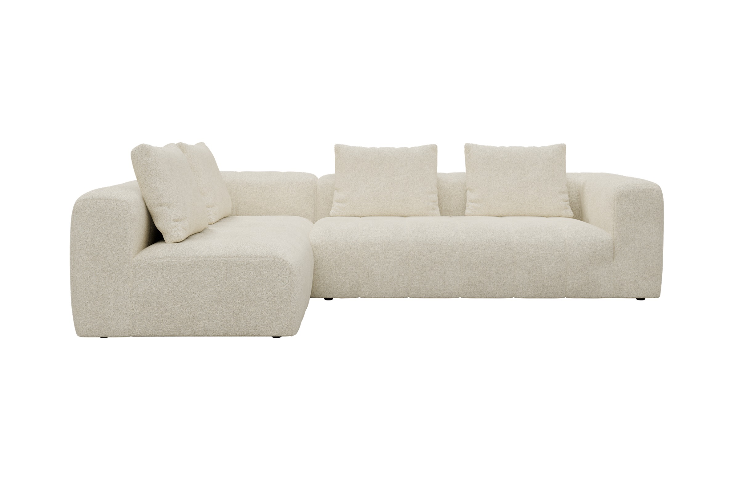 Hugo 2x 2,5-Sitzer Armlehne rechts Boucle-Off-White moebelfaktor