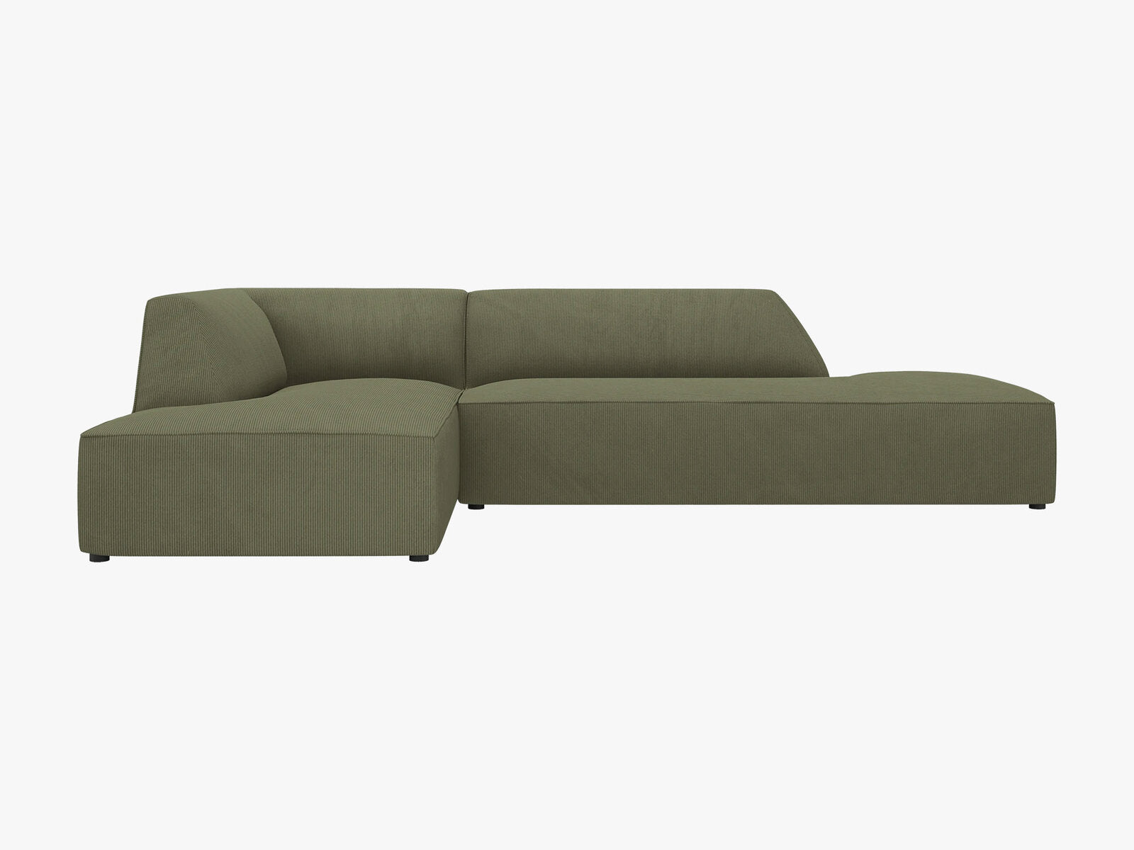 Micadoni Ecksofa Ruby 4-Sitzer Links Kord Scala Grün